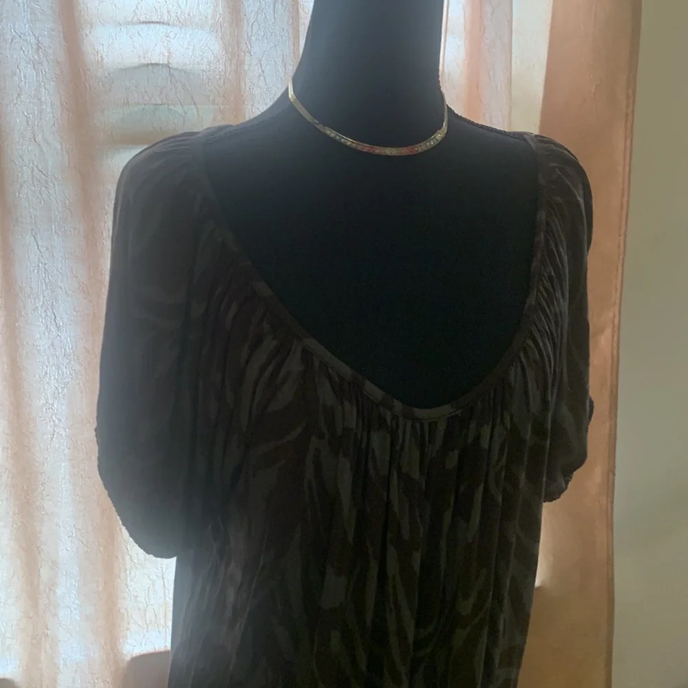 🌹Micheal Kors Beautiful Stretch Zebra Print Dress Brown & Green